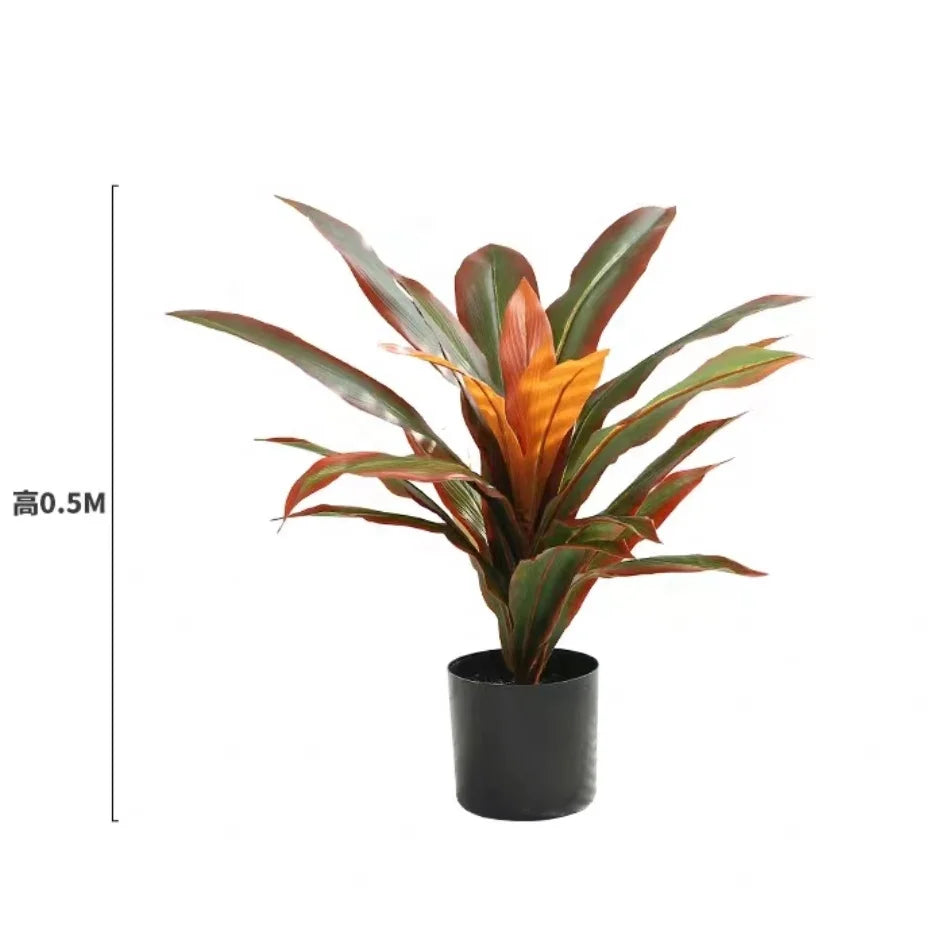 Colorful Leaf Trees Potted Plants Modern Design Fabric and Plastic Hot Selling for Supermarket Parties