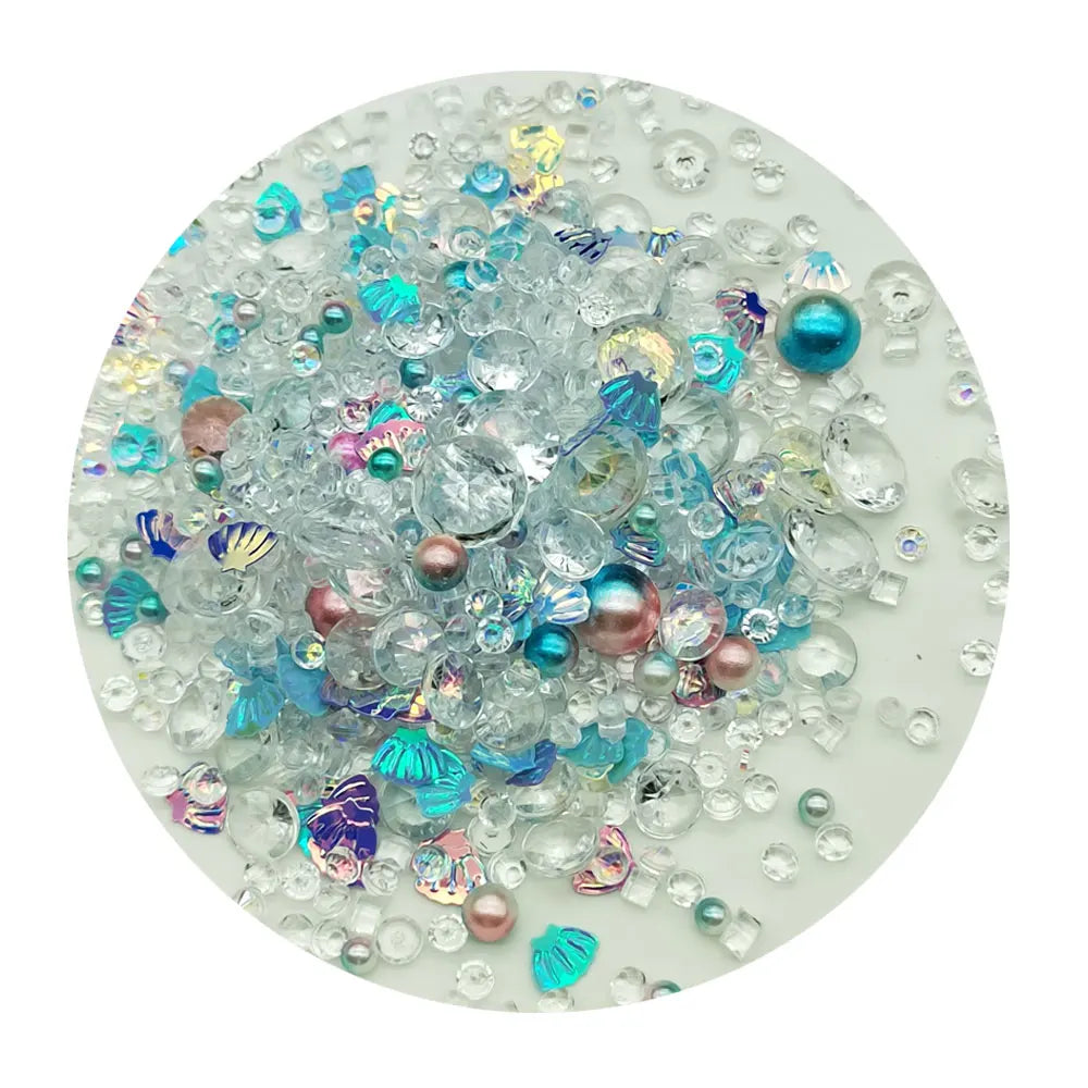 Wholesale Beautiful Shell Sequins Clear Diamond Gradient Pearls Mixed Sprinkle Party Confetti Supplies Slime Crafts Filling
