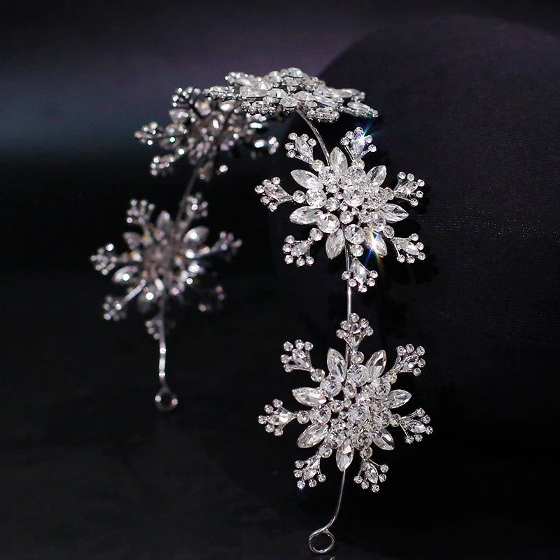 Euro-american Rhinestone Crown Headpieces Sweet Diamond Bling Princess Crown for Girls Sparkling Handmade Kids Hair Accessories