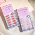 BTARTBOX Luxury Pink Cat Eye False Fake Nails Wholesale Short Almond Soft Gel Glossy Handmade Custom Press on Nails En Gros