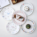 Ins Style Nordic Simple Dessert Plate Ceramic Plate Fruit Salad Plate Creative Dishes