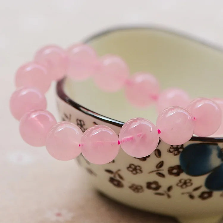 2025 Natural Semi-precious Stone Rose Quartz Amethyst Agate Double layer Irregular Gravel Bead Crystal Gemstone Bracelet Jewelry