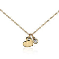 Milskye Custom Jewelry 18k Gold Sterling Silver Round Zircon love Heart Pendant Necklace