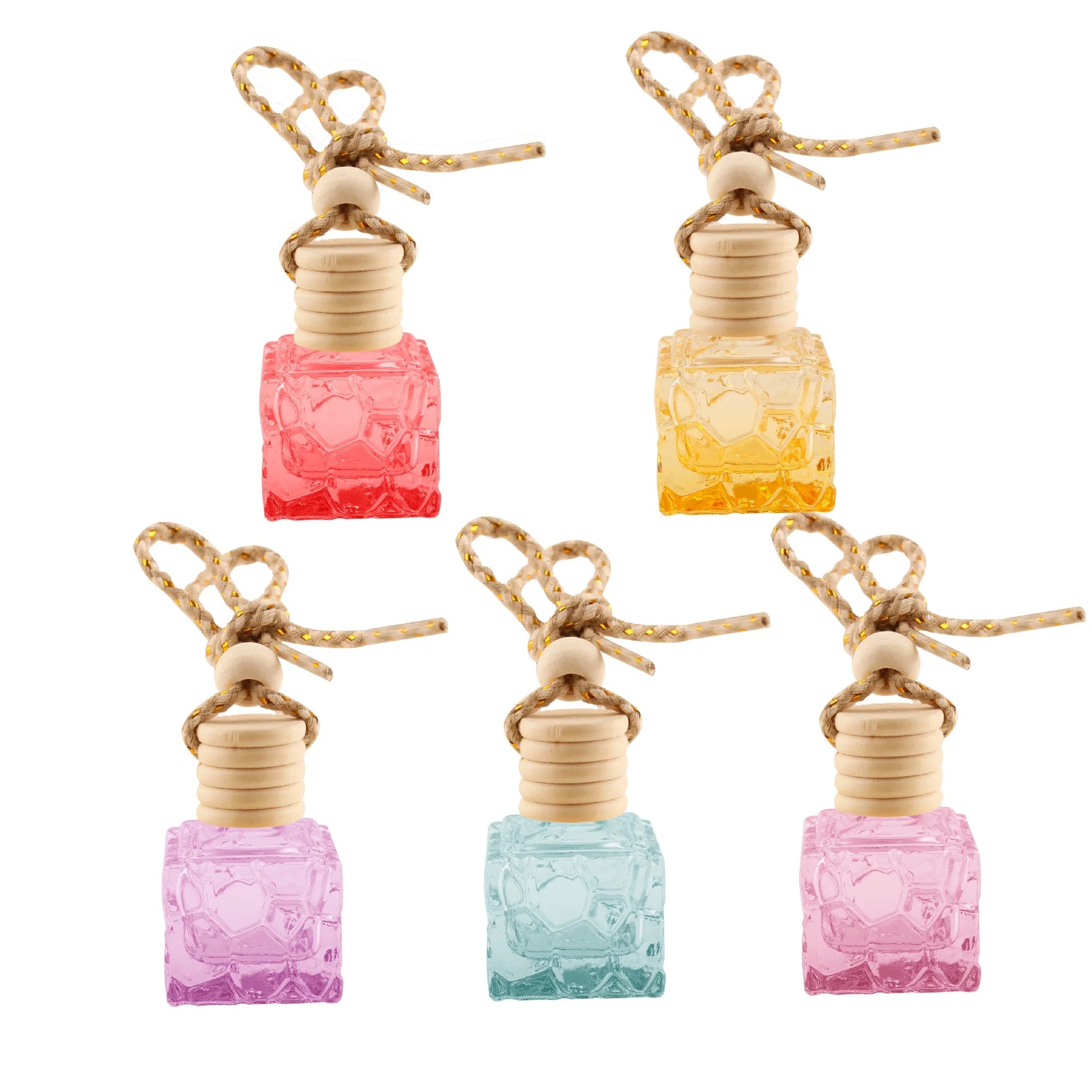 MUB Popular Colorful 10ml  Car Perfume Empty Bottle Car Accessories Car Perfume Bottle Small Capacity Glass Perfume Bottle