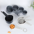 High End 4 Pcs Kitchen Tool Food Grade Plastic Wheat Straw Measuring Cup and Spoons Set with Hole