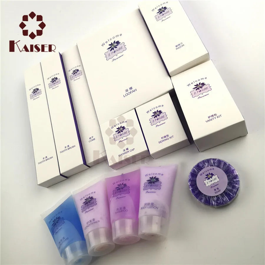 Biodegradable Eco Friendly Guest Bathroom Hotel Toiletries Luxury Set Disposable Hotel Amenities