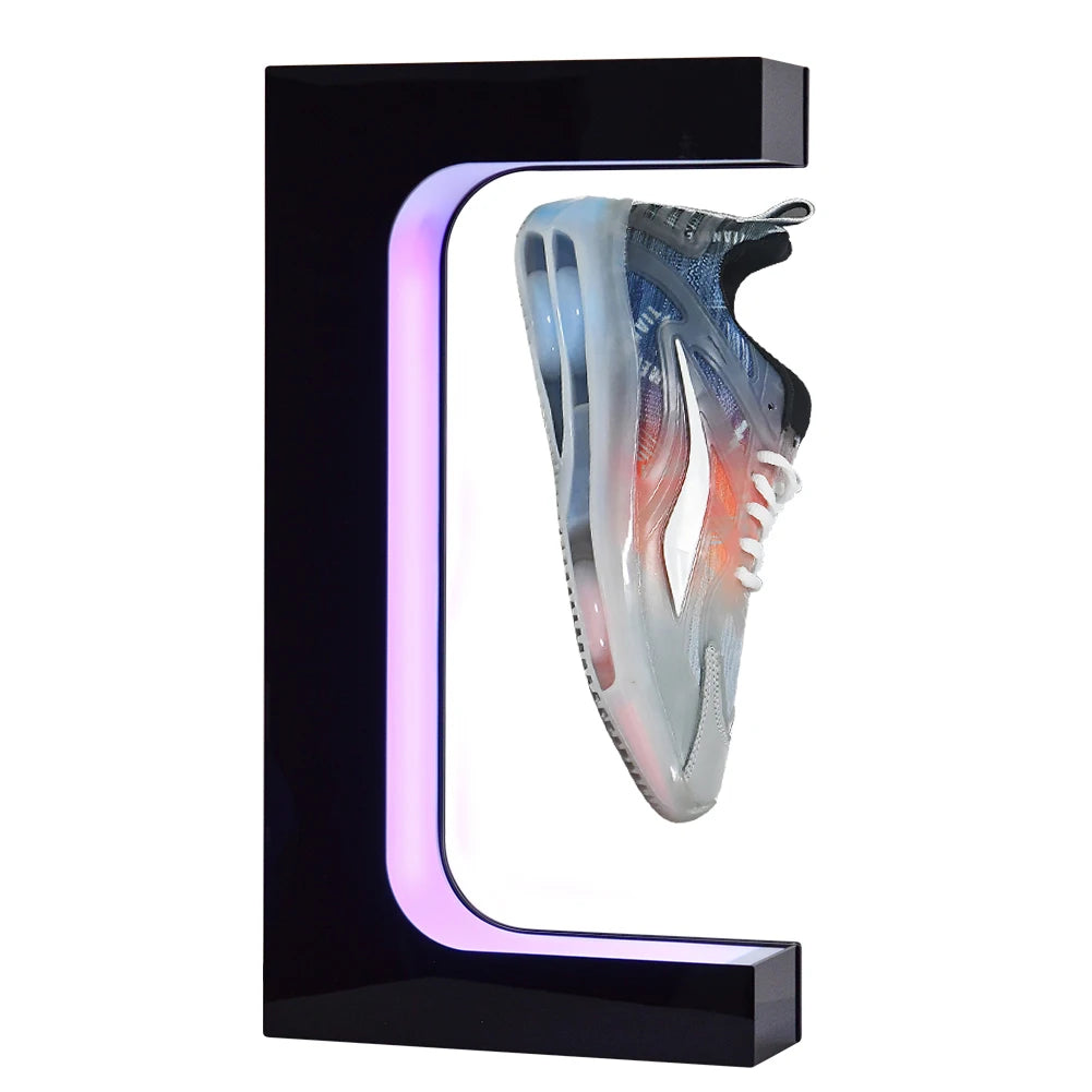Magnetic Floating Shoe Display  Racks Levitating Shoe Display Stand with Multicolor LED Lighting Advertise Display Racks