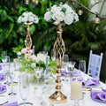 Wedding Props European Electroplating Gold Candlestick Wedding Decoration Flower Stand
