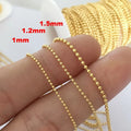 GC019 Real 14K Gold Filled Jewelry Findings 1.2mm Ball Chain for Jewelry Making