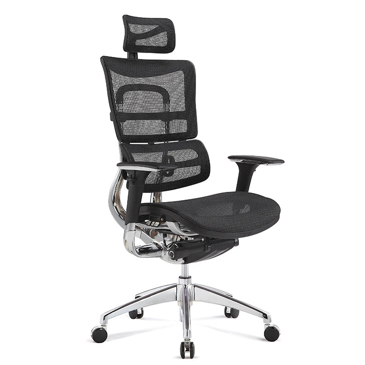 Commercial Furniture Adjustable Mesh Lift Chair Ergonomic High Back Office Chair 3D Fabric Aluminum Modern Style