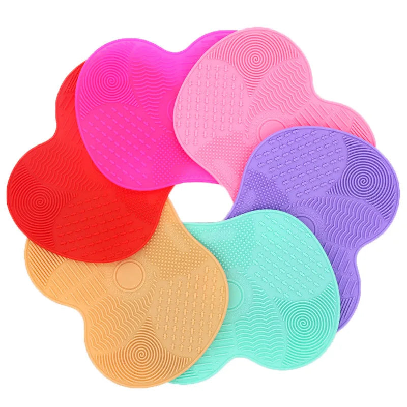 Gloway Fast Shipping Makeup Brush Cleaner Mat Beauty Sponge Washinhg Scrubber Board Silicone Brush Cleaning Pad