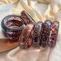 Vintage Acrylic Jewelry Thick Leopard Print Bangle Bracelet Geometric Wristband Bracelet Women