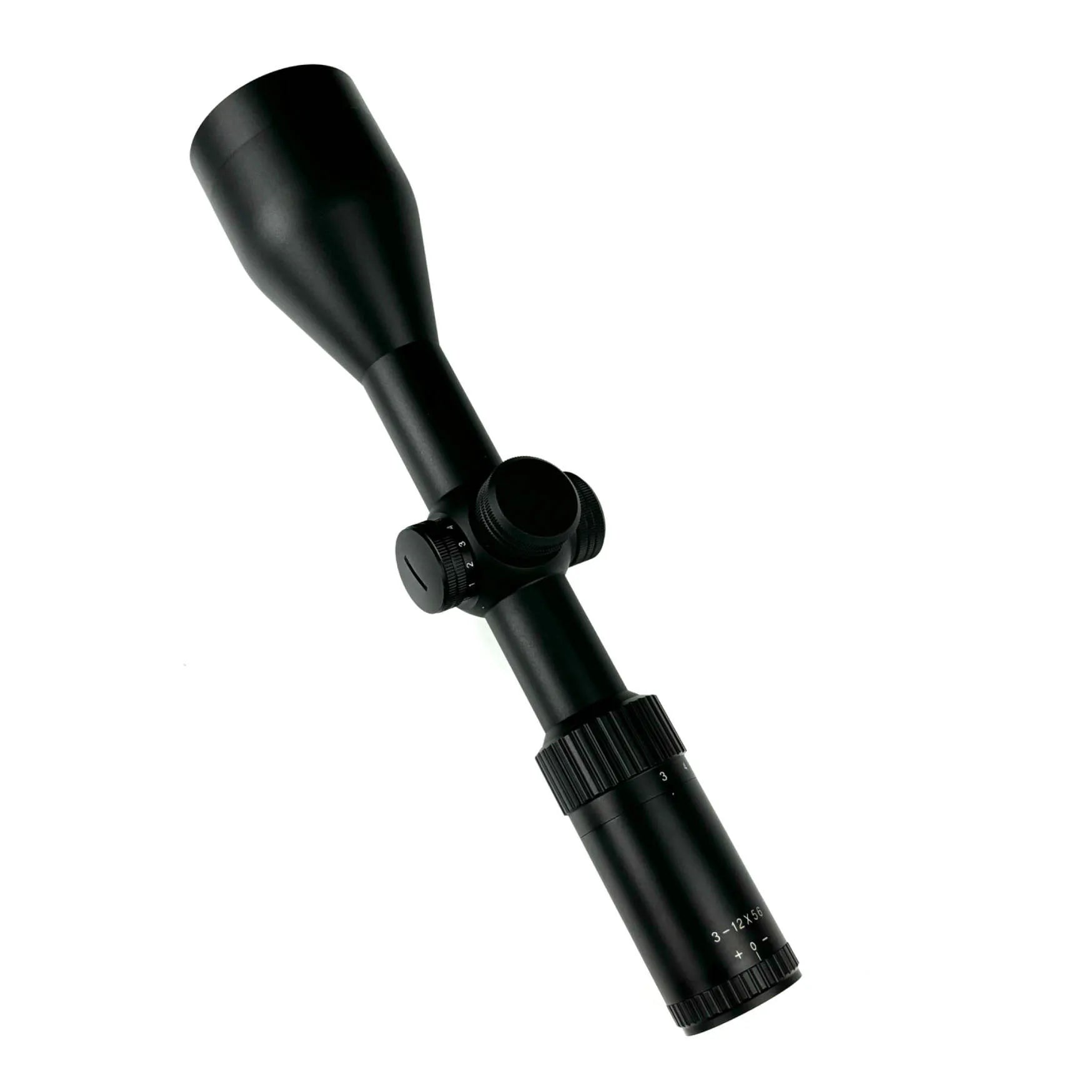Professional Factory Tactical Optics 4x 3-12x56mm First Focal Plane Aluminum Spotting Scope 30mm Mount Base Black Red 340mm