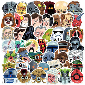 50PCS Freehand cartoon animals funny abstract character Disne sticker