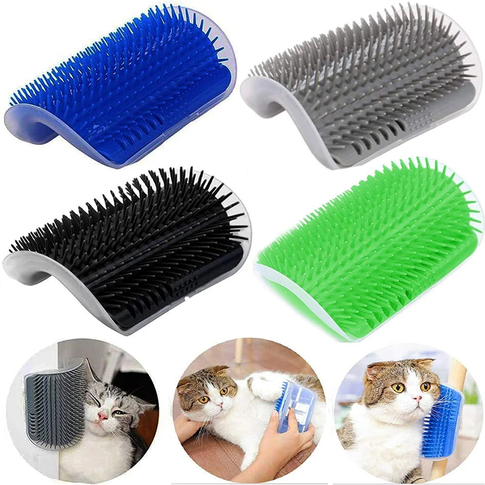 Pet Self Groomer Corner Groomer Grooming Brush Wall Cat Corner Massage Comb Cat Scratching Rubbing Hair Device for Kitten Puppy