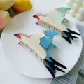 Latest Design Promotional Colorful Korean Hair Claw Clips Cellulose Acetate Hair Clip Swallow Hair Clip Claw for Girl