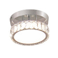 Crystal & Stainless Steel Modern Luxury Mini Chandelier LED Ceiling Light for Bedroom Hallway Bathroom Entryway Foyer Kitchen