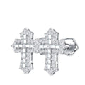 925 Sterling Silver Cross Earrings New Popular Classic Daily Moissanite Stud Accessories for Women Unisex GIA Certified Parties