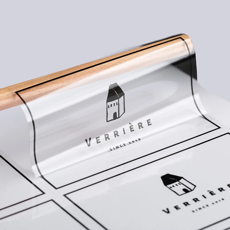 Custom Adhesive Private Cosmetic clear Bottle Sticker Roll Transparent Hot Stamping Gold Foil logo Sticker Printing Labels