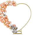 6.5 Foot Metal Heart-shaped Background Bracket Balloon Arch Bracket with Base for Wedding Birthday Party Bride Shower Decor