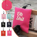 Outdoor Travel Dog Poop Waste Bag Holder Dispenser Custom Logo Animal Pattern Black Canvas Carrier Bag Cover