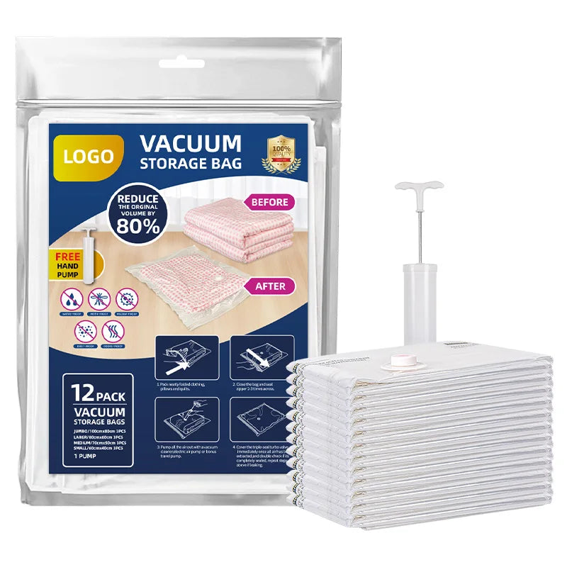 Factory Custom Printing Space Saver Bag Vacuum Compressed Storage Bag for Clothing