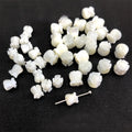 Hawaiian Lily of the Valley Flower Charms Beads Natural White Bead for Hawaii Jewelry Making Made in China & Guatemala