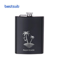 Laser Engraving Customized Mini 8oz 240ml Stainless Steel Hip Flask for Party Black Matt