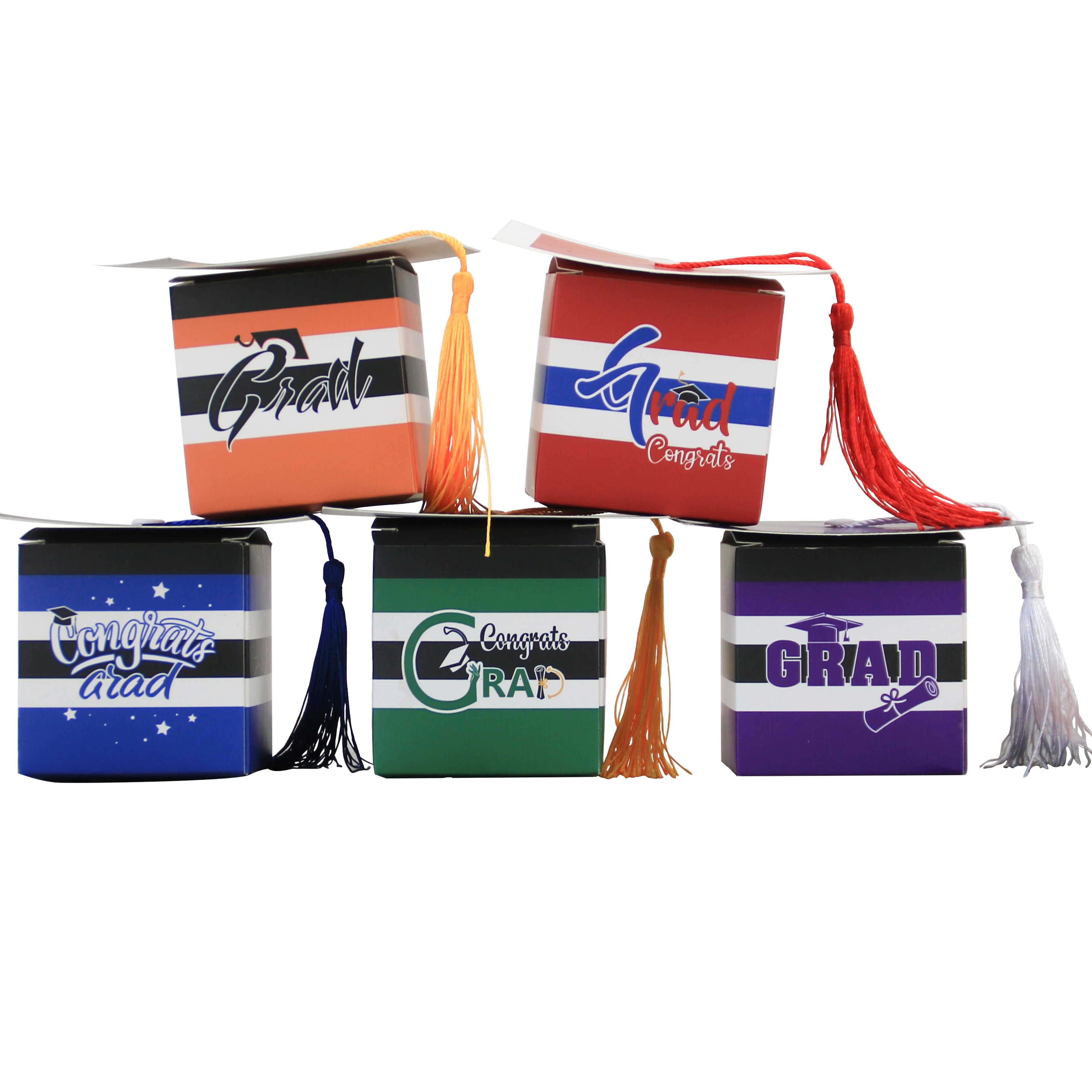 New Stripe Design Graduation Season Candy Gift Packaging Box Bachelor Graduate Party Favor Gift Box