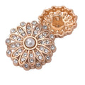 Custom Gold Matte 25mm Sew-on Zinc Alloy Buttons Set Pearls Diamonds for Coat Jacket Hair Accessories Garments-Economical Option
