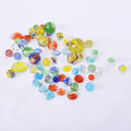 Hot Sale Machine Made Eco-friendly Cheap Transparent Colorful Round and Flat Glass Marble Beads Kids Toy