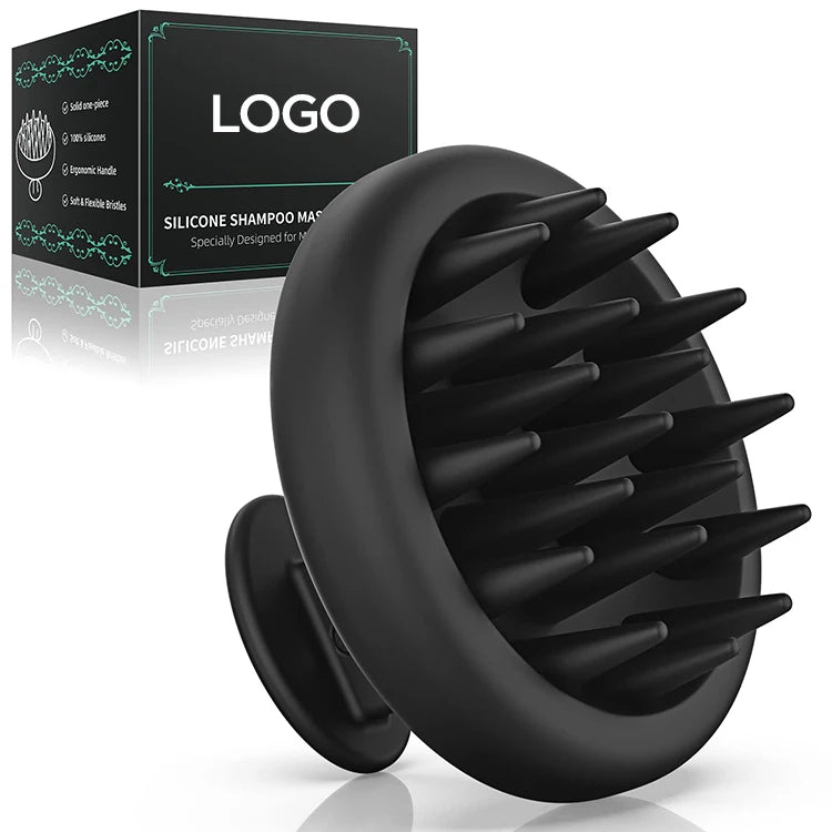 Pure Silicone Hair Scalp Massager Shampoo Brush Shower Head Scrubber Cleanser for Hair Growth Ease Dandruff for Women