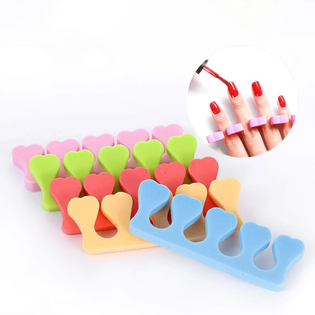 50pcs/Pack Pedicure Soft Sponge Toe Separators Nail Salon Gel UV Polish Finger Toe Separator