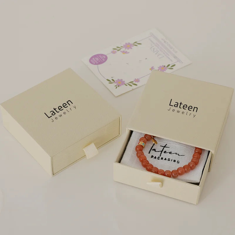 Cotton Linen Drawstring Pouch Jewellery Gift Bag With Drawer Box Custom Logo Printed Small Packaging