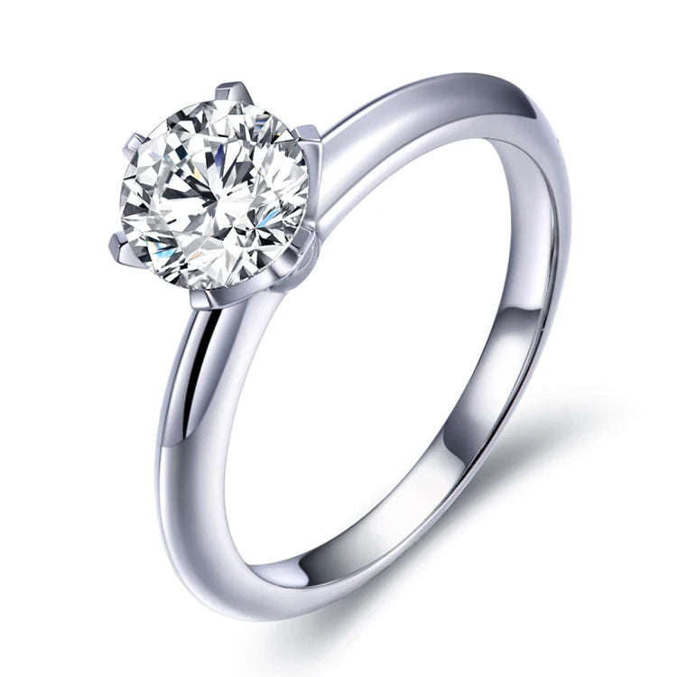 Forever Brilliant Moissanite Engagement Rings 925 Sterling Hip Pop Jewelry Ring 1 Carat Moissanite Stone Price