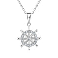Fashion 925 Sterling Silver Necklaces for Women Necklace Personality Design Ship Rudder Clavicle Chain Gifts for Women
