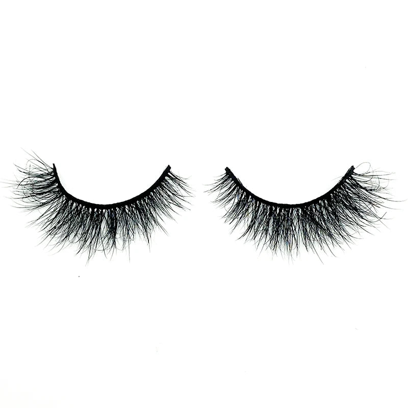 Natural Handmade 3D Mink Lashes Private Label Lashes Wholesale Full Strip Mink Lashes