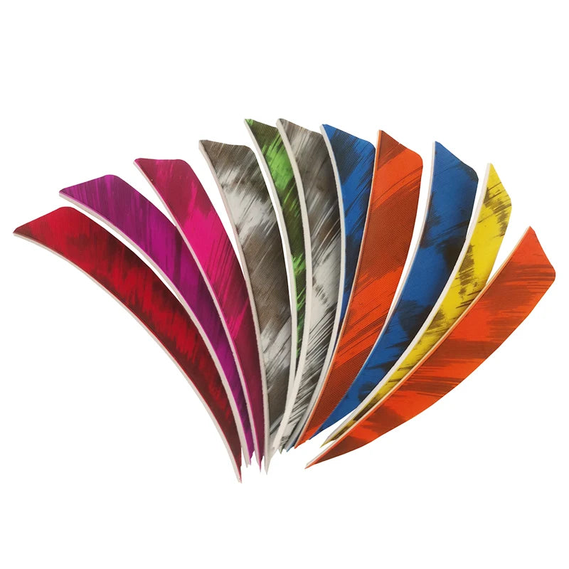 Factory Hot Sale 4" Shield Shape Right Wing Turkey Feather Arrow Vanes for Carbon Fiberglass Arrows