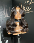 Lace Front Wigs 100% Virgin Remy Human Hair Transparent for Lace 250% Density Long Wavy Curly Brazilian Hair Custom Colors