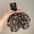 ShanHai Exquisite Small Floral Hair Accessories in Spring and Summer Satin Spring Clip with Pearl Accessories and Hair Loops