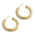 925 Sterling Silver Simple Geometric Earrings 18K Gold Plated C Shape Hoop Earring for Women Designer Custom Fine Jewelry