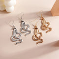 Fashion Ladies Snake Pendant Earrings Jewelry Handmade Antique Silver Gold Designer Drop Dangling Statement Earrings for Women