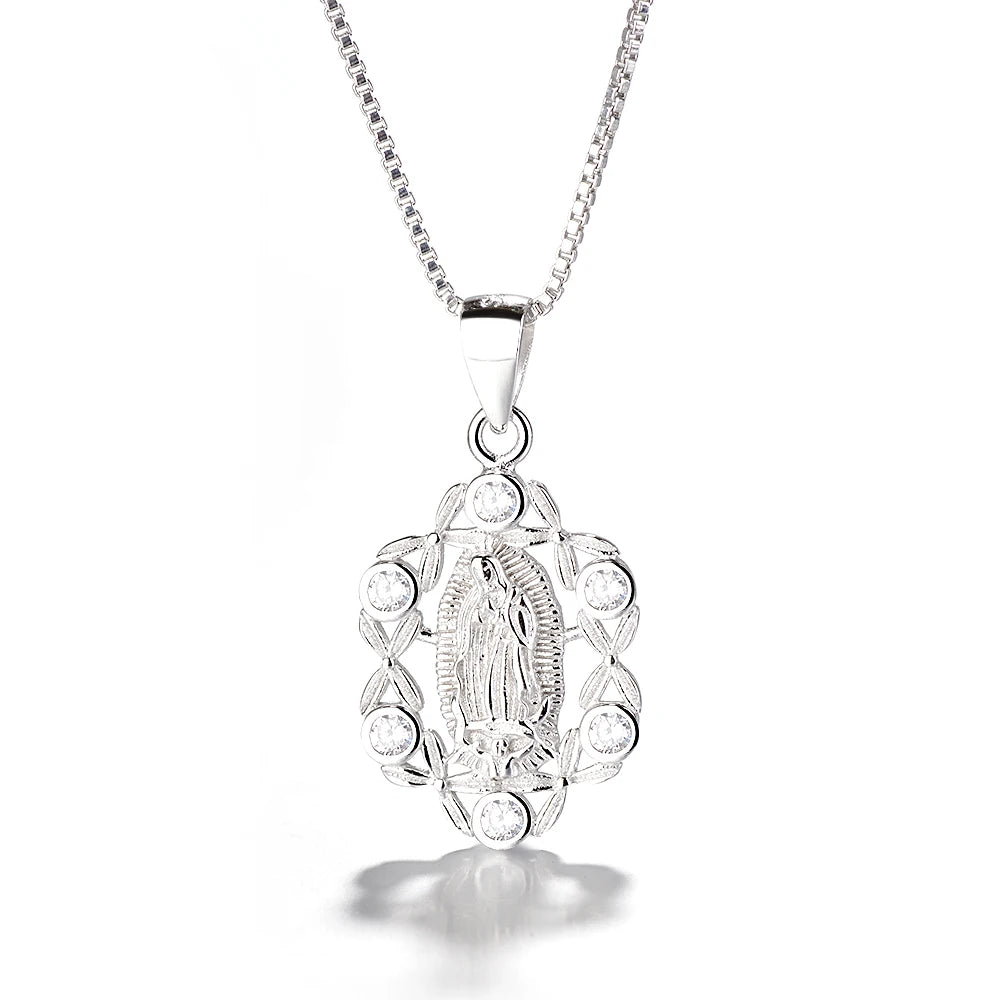 925 Sterling Silver Portrait Ancient Beauty Head Pendant Retro Style