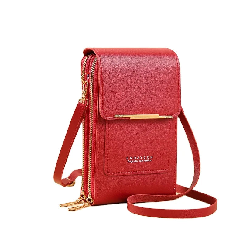 Women Bags Soft Leather Wallets Touch Screen Cell Phone Purse Crossbody Shoulder Strap Handbag for Female Cheap Women's Bags