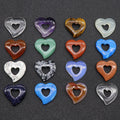 DIY Wholesale New Heart Shaped Gemstone Woman Pendant Multi Color crystal chips