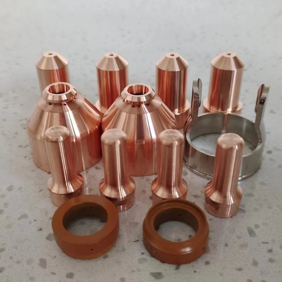 SHINEWAY Plasma Cutting Nozzle W03X0893-28A (Chromium-Zirconium Copper 0.6mm Aperture) Used Electrode W03X0893-25A Disfusor