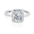 Moissanite Engagement Rings 1CT D Color VVS1 Clarity Round Cut Moissanite Diamond S925 Sterling Silver Promise Wedding Rings