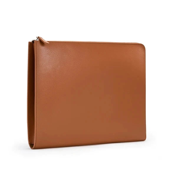 Factory Wholesale Customized Logo Luxury Slim Genuine Leather Simple RFID Blocking Computer Laptop Bags Business Travel Document