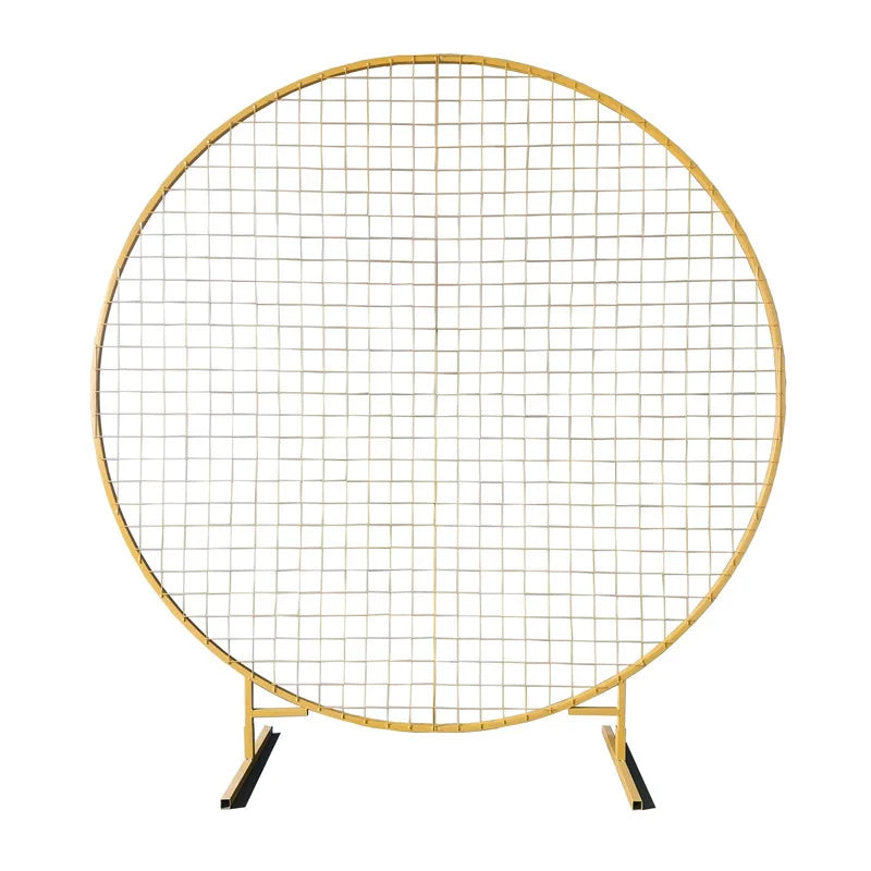 1.8m2m Circular Iron Mesh Arch Neon Background Metal Ballon Arch Stand for Birthday Wedding Party Decorations Supplies