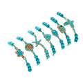 Bohemia Turquoise Fashion Bracelets Handmade Gold-Plated Turtle Butterfly Heart Charms Beaded Beach Jewelry